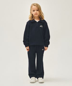 KIDS HALF ZIPUP SWEAT SET-UP navy
