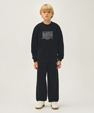 KIDS DOODLE CLASSIC LOGO JOGGER SET-UP black