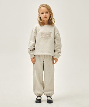 KIDS DOODLE CLASSIC LOGO JOGGER SET-UP oatmeal