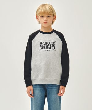 KIDS CLASSIC LOGO COLOR BLOCK RAGLAN SWEATSHIRT black