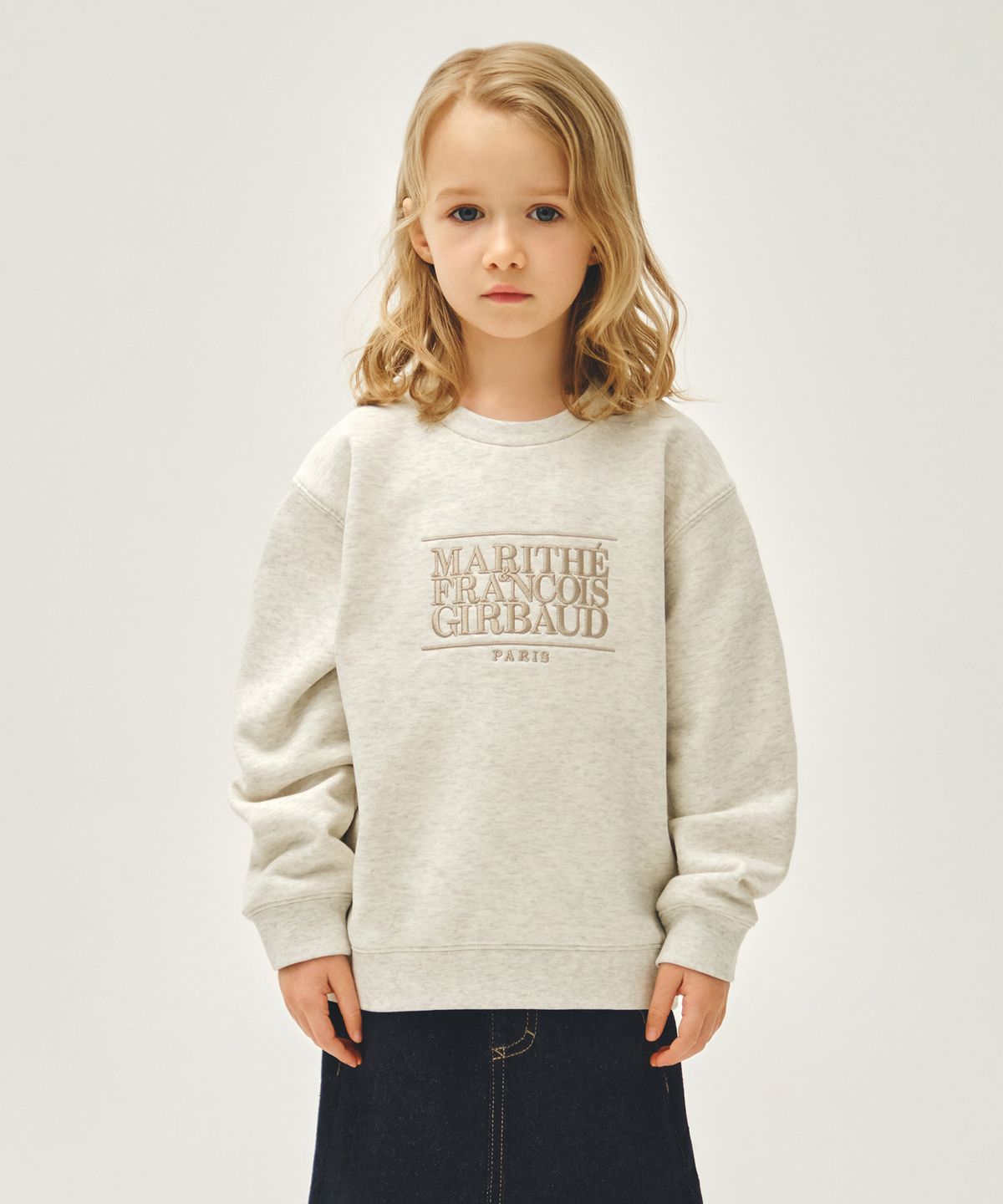 마리떼 키즈(MARITHÉ KIDS) KIDS CLASSIC LOGO SWEATSHIRT oatmeal