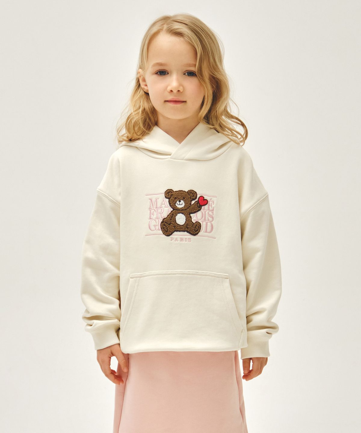 마리떼 키즈(MARITHÉ KIDS) KIDS BEAR CLASSIC LOGO HOODIE ivory