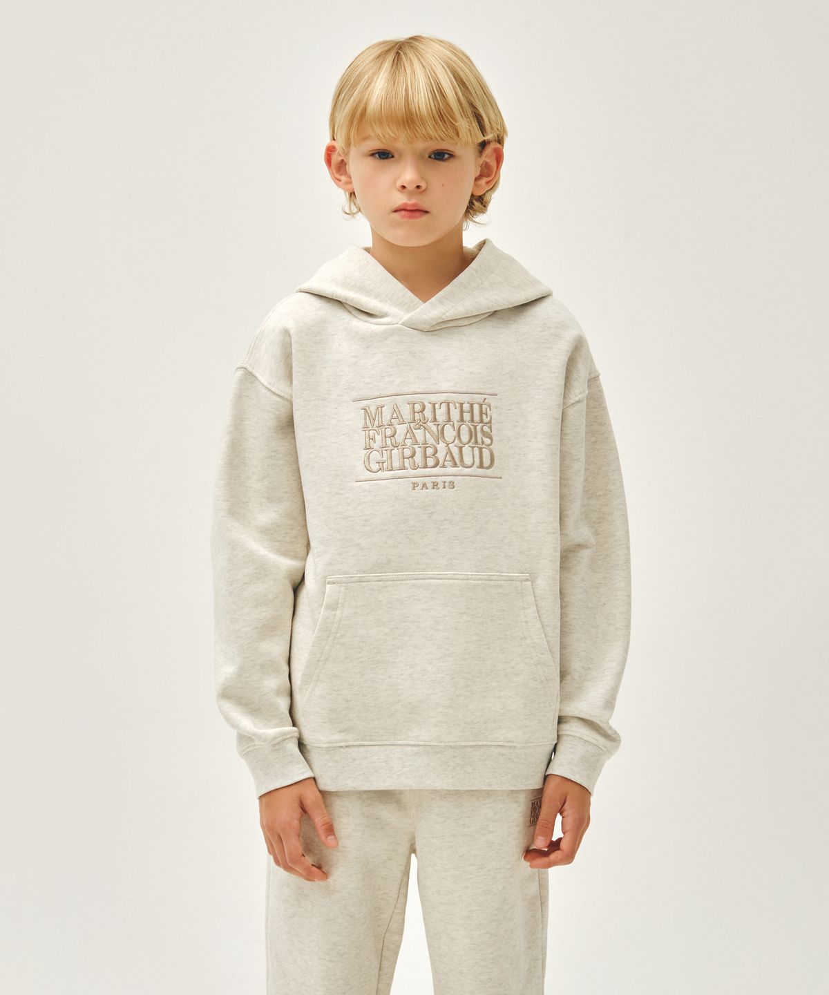 마리떼 키즈(MARITHÉ KIDS) KIDS CLASSIC LOGO HOODIE oatmeal