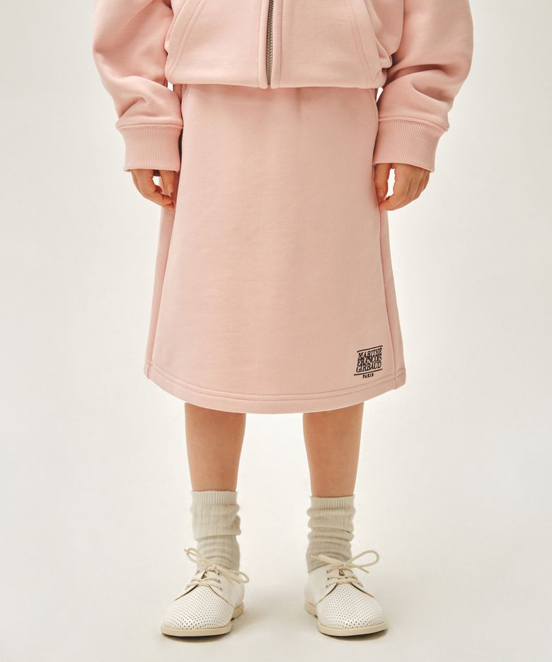 KIDS W CLASSIC LOGO MIDI SWEAT SKIRT salmon