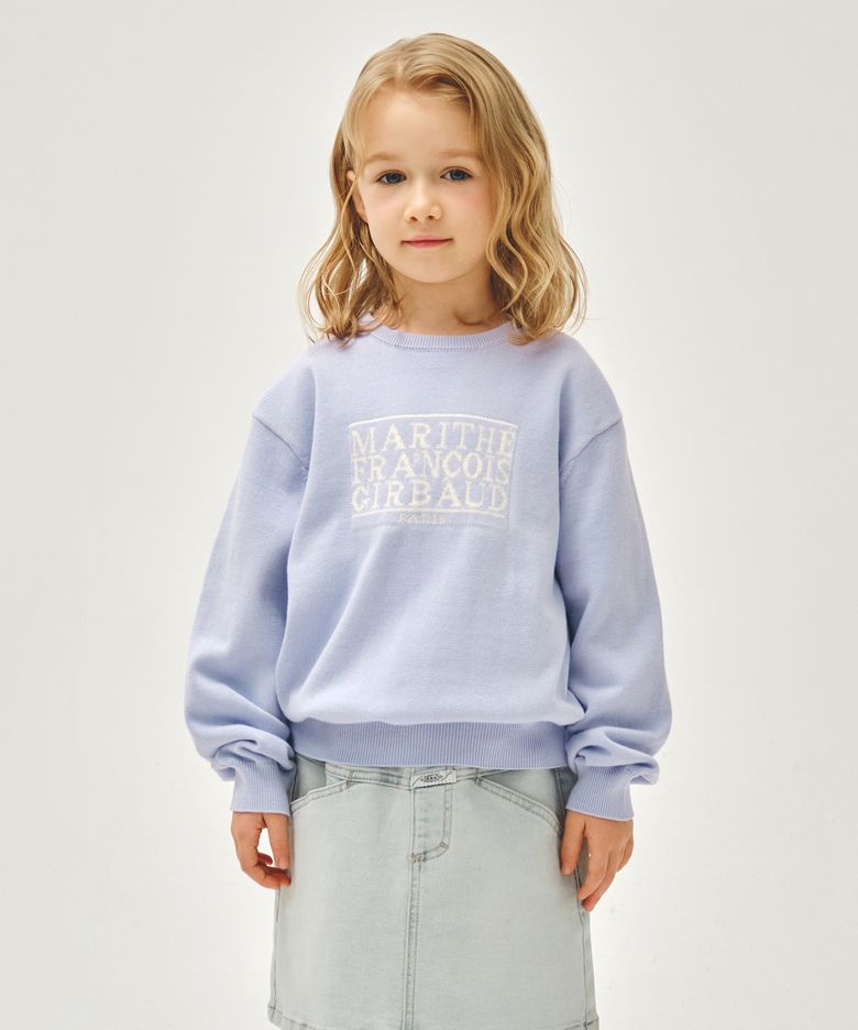 KIDS CLASSIC LOGO KNIT PULLOVER light purple