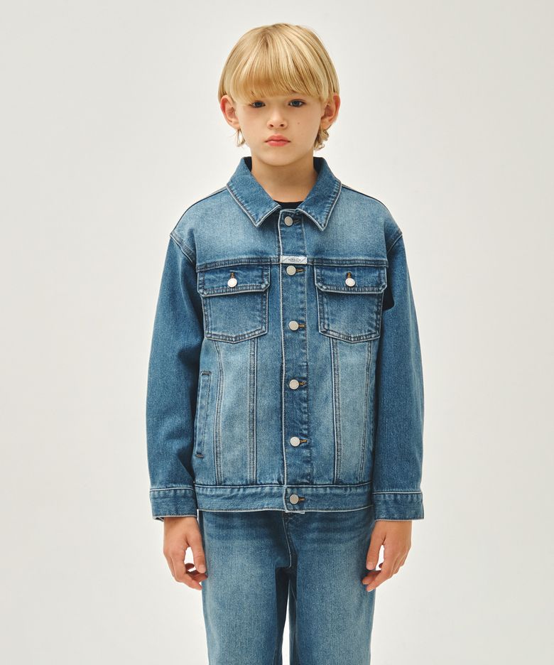 KIDS DENIM TRUCKER JACKET blue