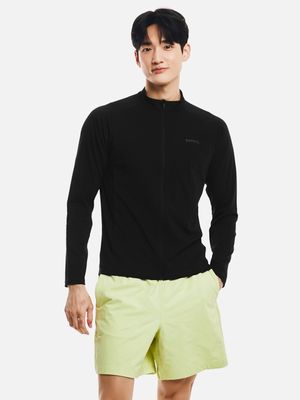 맨 에센셜 릴렉스핏 집업 래쉬가드 블랙  (B6SMWZR101BLK)