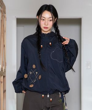 WXJ040 카메오토 프릴 윈드브레이커 (BLACK)