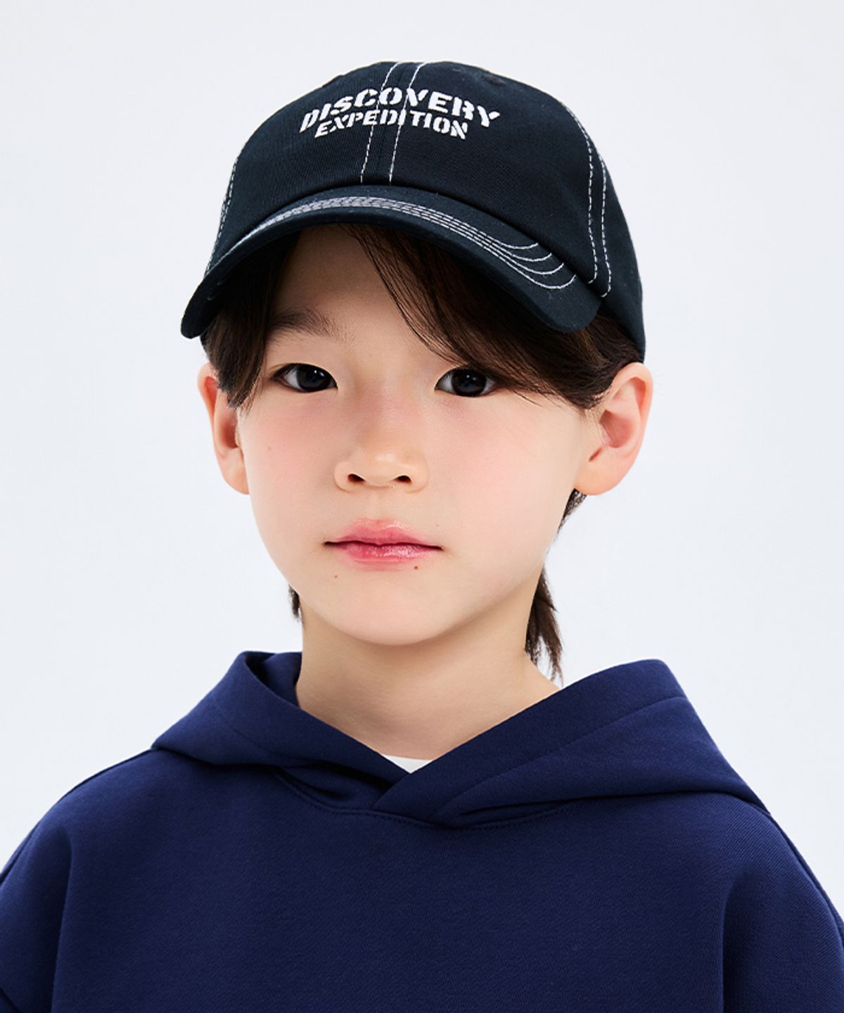디스커버리 키즈(DISCOVERY KIDS) 리틀 디스커버러 컬러블럭 볼캡 (BLACK)