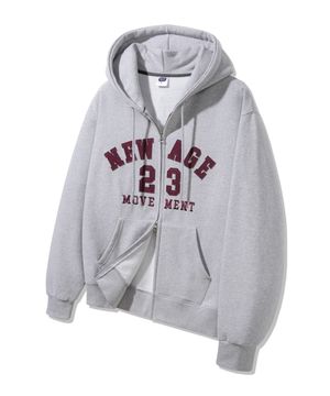 [기모]NEW AGE 패치 투웨이 오버핏 후드집업 AZH682 (2 COLOR)