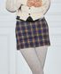 MOON CHECK MINI SKIRT PT [NAVY]