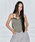 LACE STRIPE CORSET [KHAKI]