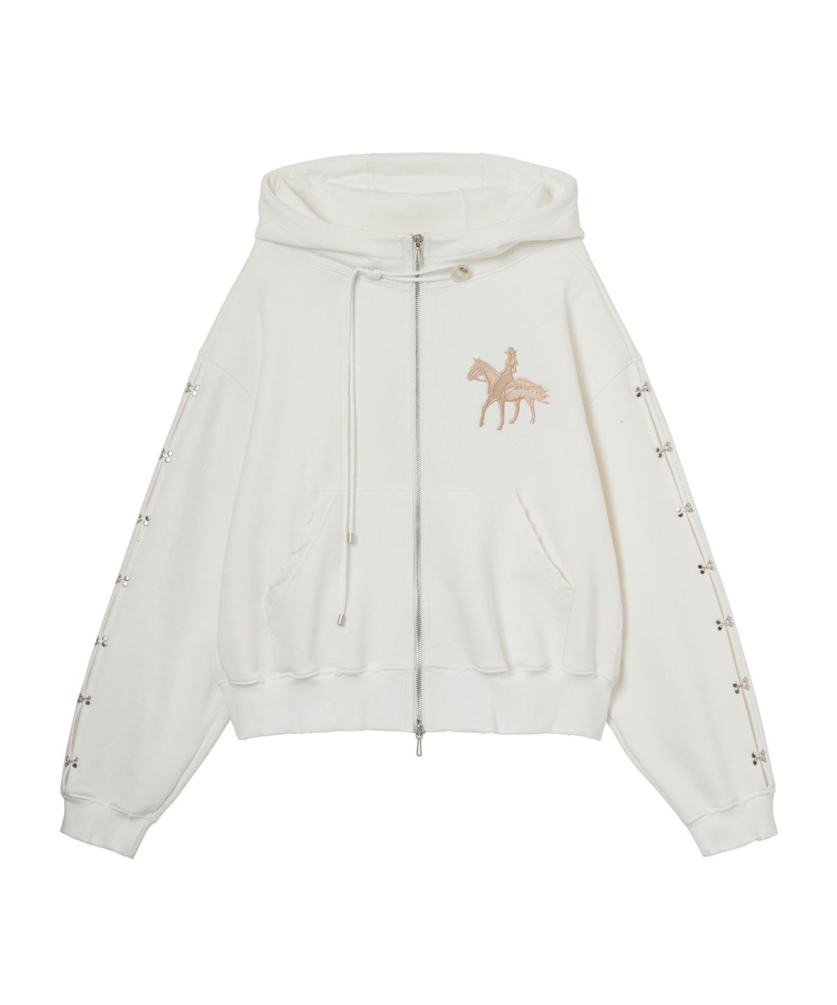2000아카이브스(2000ARCHIVES) YEAR OF HORSE HOODIE ZIP UP (IVORY)