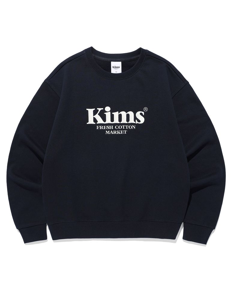 Kims Bam Logo Sweatshirt Navy