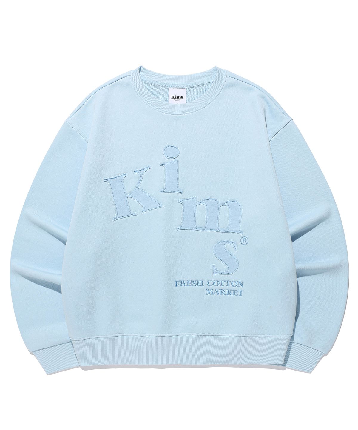 킴스 프레시 코튼 마켓(KIMS FRESH COTTON MARKET) Messy Alpha App Sweatshirt Blue