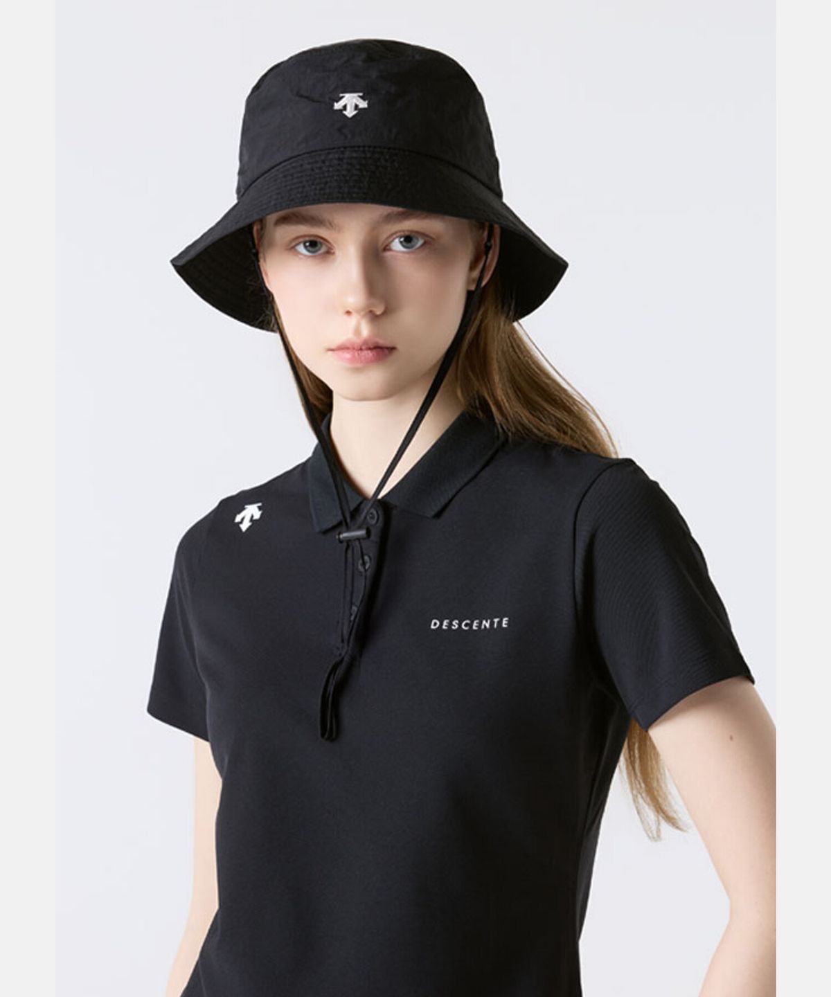 데상트(DESCENTE) 선쉴드 나일론 버킷햇 블랙 SR123UCP1H