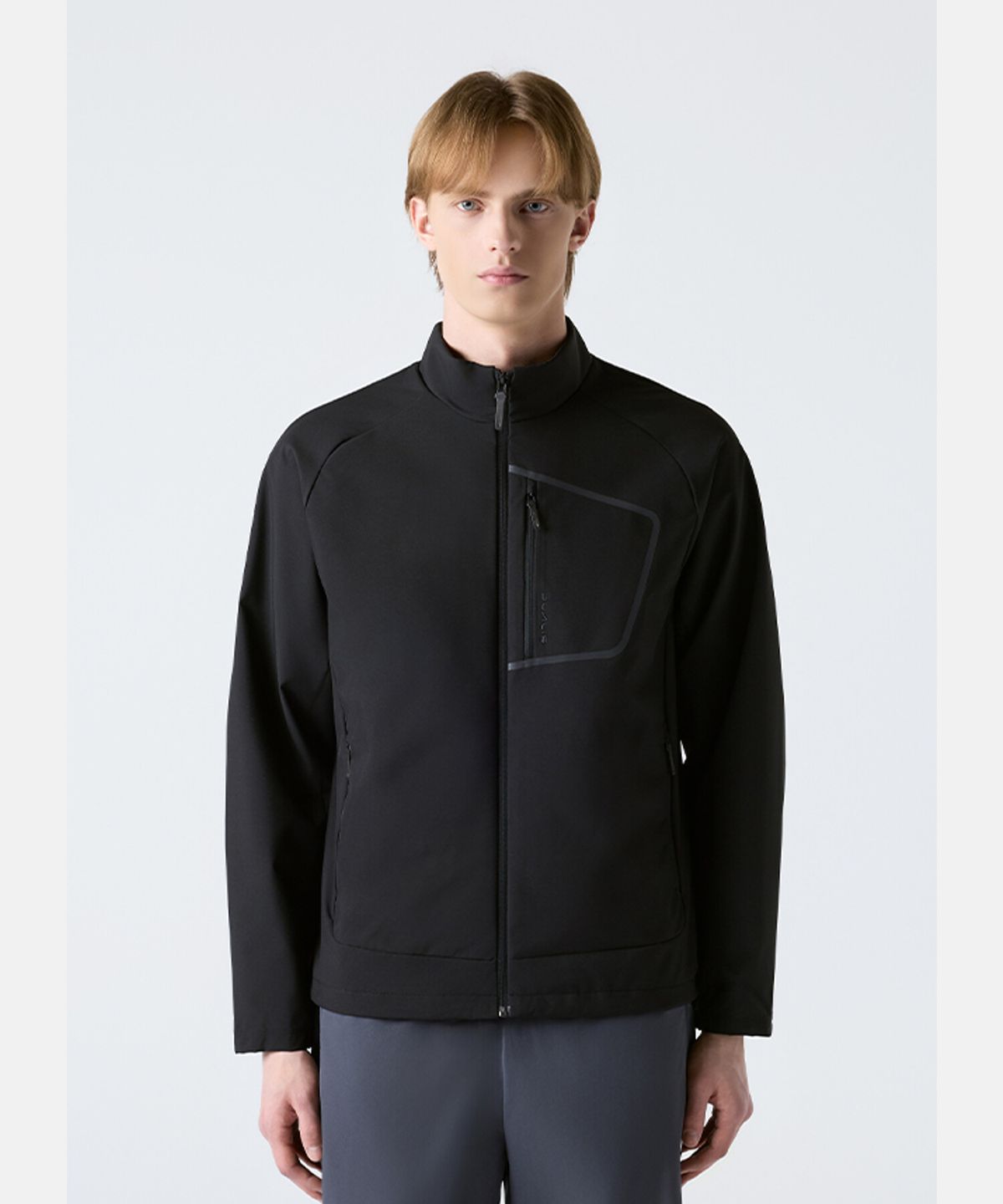 데상트(DESCENTE) 듀얼리스 스탠드넥 안감형 자켓 블랙 SR121DJK15