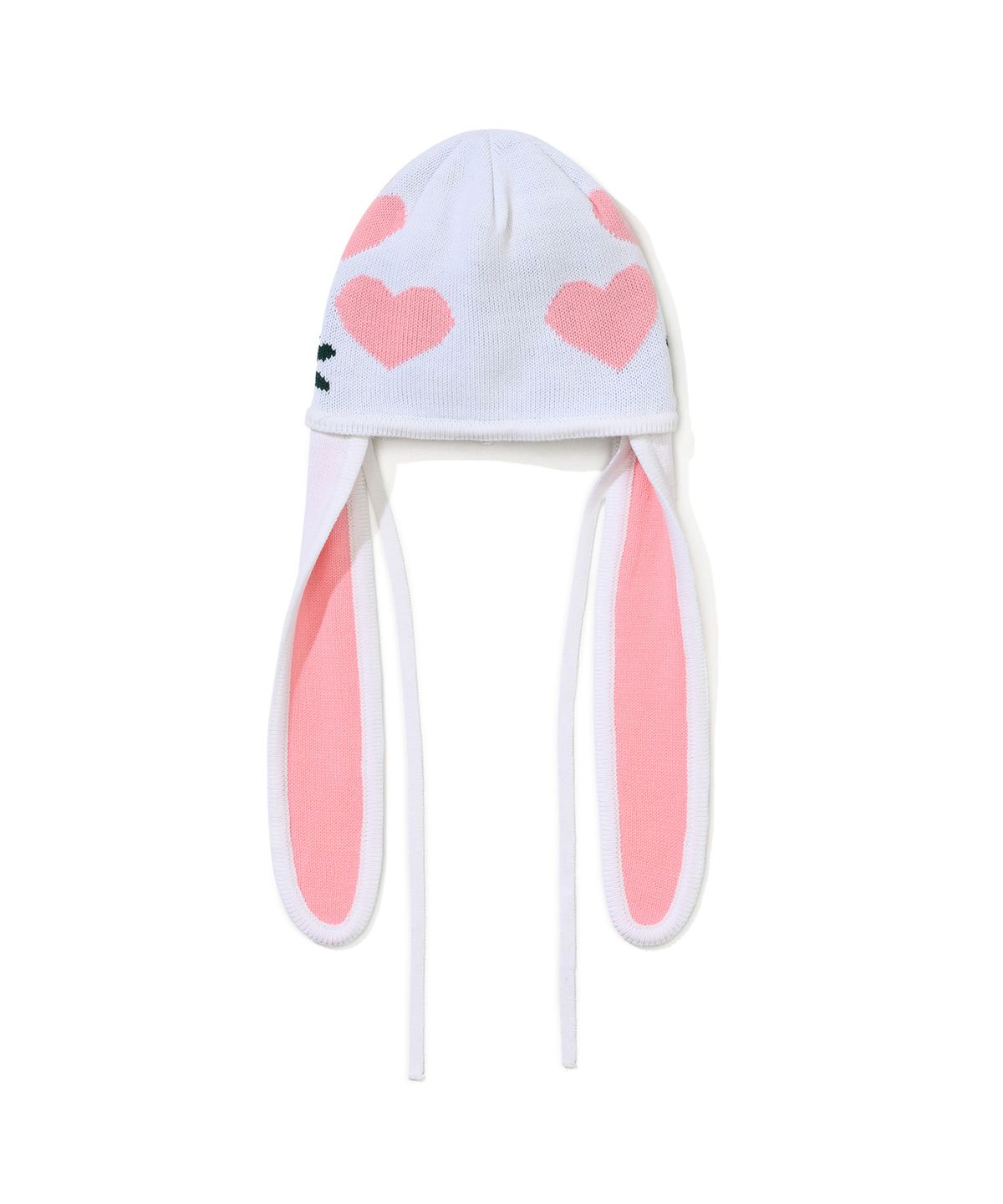 비에스래빗(BSRABBIT) 니트 버니 이어플랩 비니 화이트