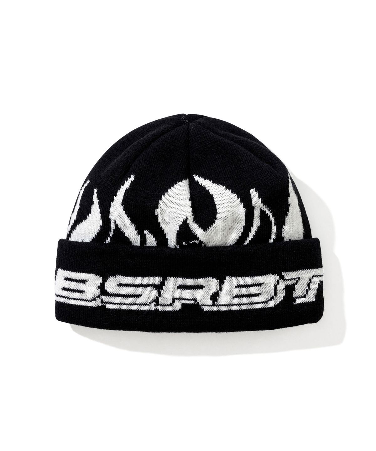 비에스래빗(BSRABBIT) 플레임 더블 사이디드 아트워크 비니 블랙
