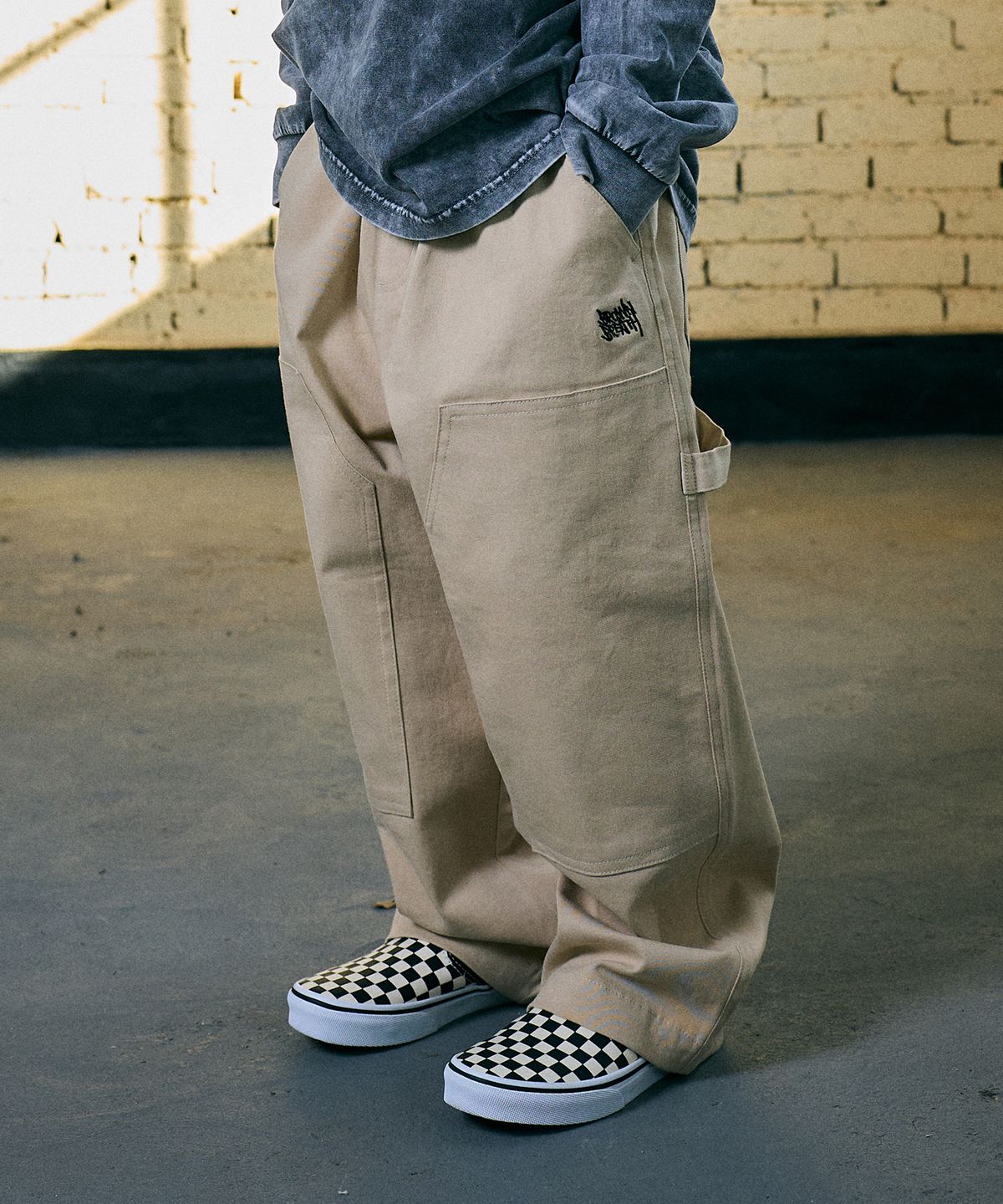 브라운브레스 키즈(BROWNBREATH KIDS) KIDS DOUBLE KNEE CHINO PANTS - BEIGE