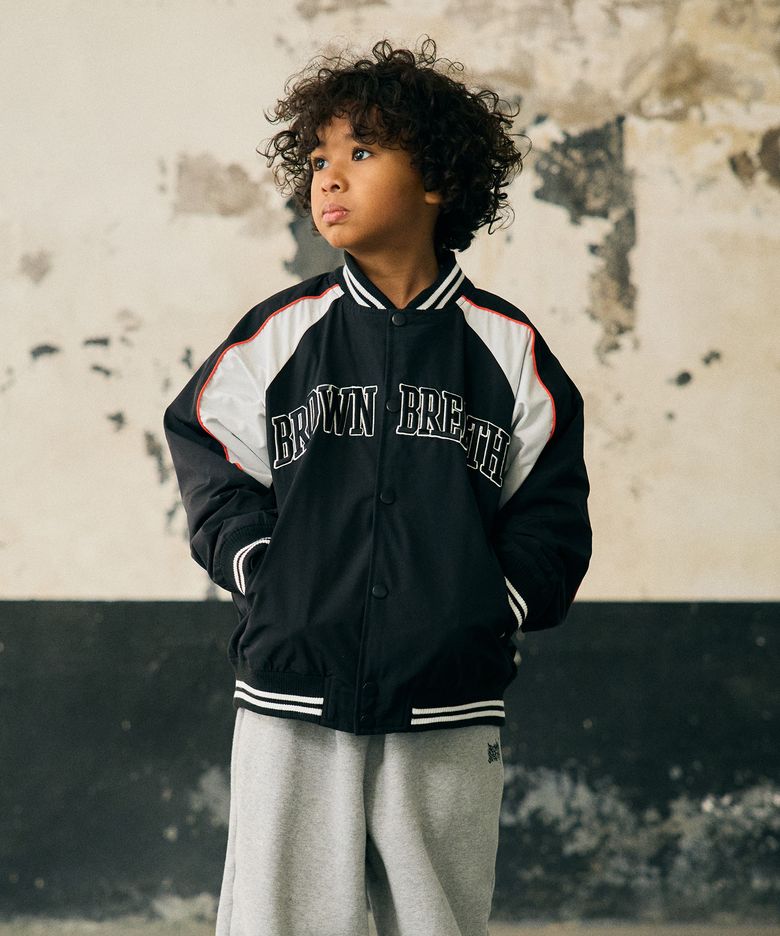 KIDS BLOCK VARSITY JUMPER - BLACK
