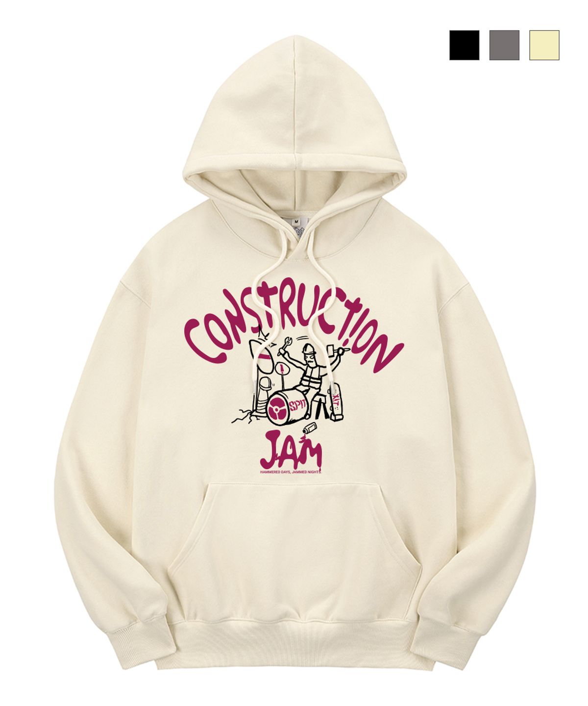 스핏싯(SPITXIT) CONSTRUCTION JAM 후드 3COLOR