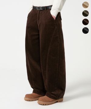 커브드핏 와이드 코듀로이 팬츠_4color