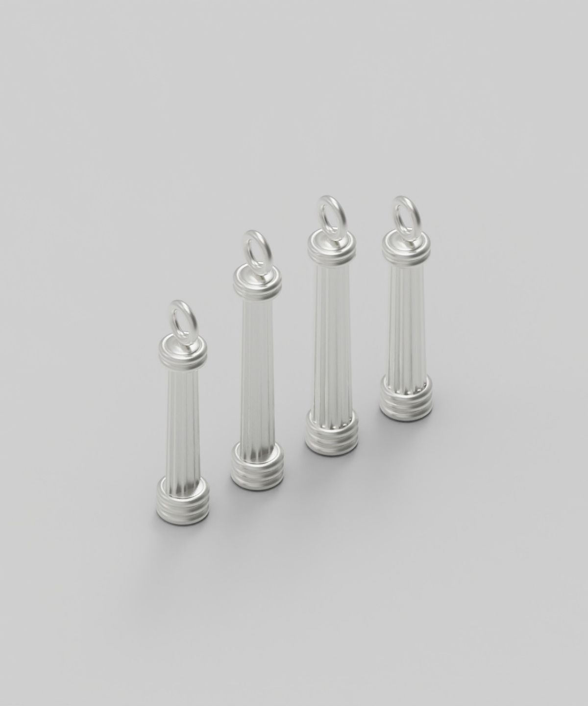 르네오브제(RENEOBJET) ARC COLUMN NECKLACE SET [STERLING SILVER] 미니멀 925 실버 포인트 목걸이 세트