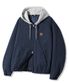2WAY 빈티지 워싱 코튼 후드 집업_네이비