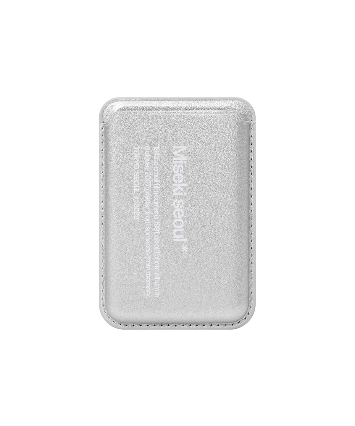 미세키서울(MISEKI SEOUL) Misekiseoul graphic mag safe wallet SILVER