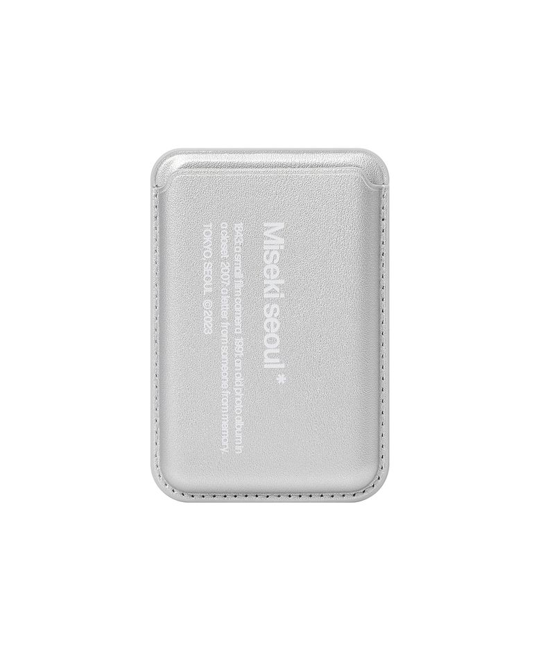 Misekiseoul graphic mag safe wallet SILVER