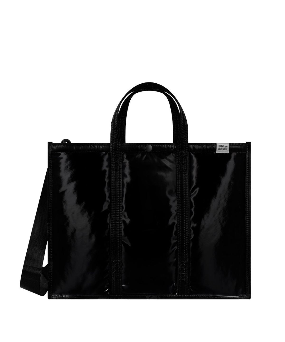 스위치(SWEETCH) TOTE BRIEF 001 WIDE L Glossy Black
