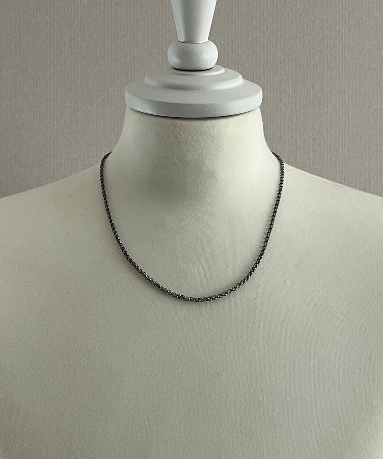 [목걸이][써지컬스틸]BL 3MM Chain Necklace Vintage Silver