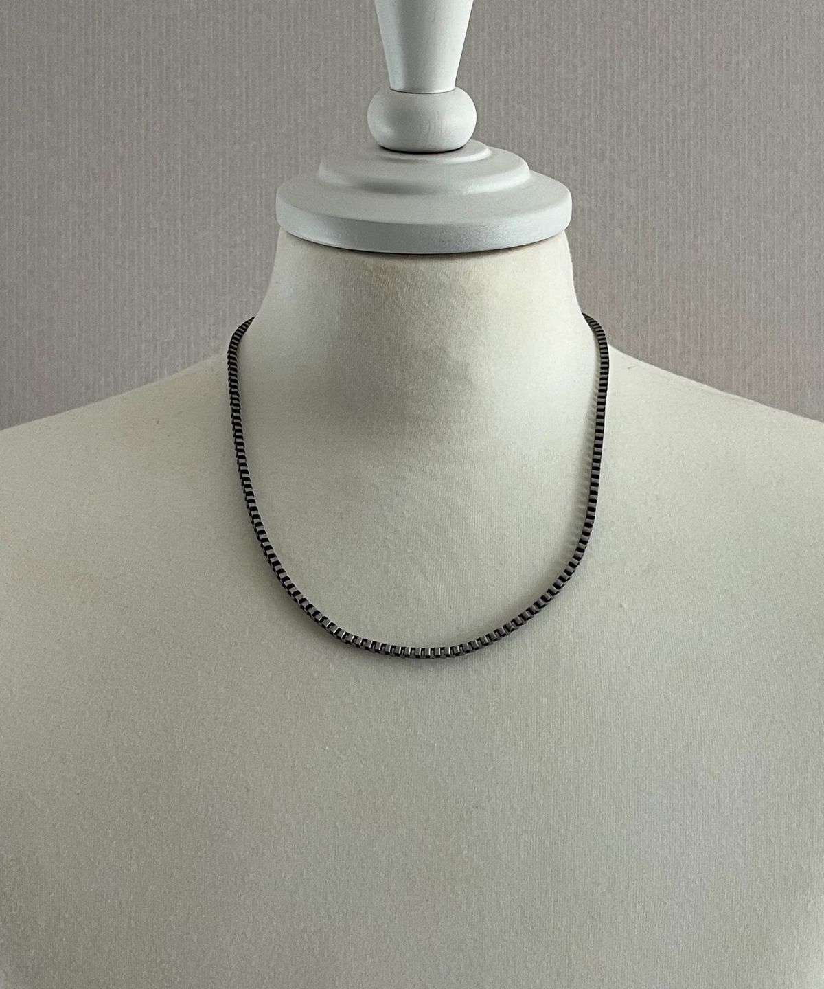 섹스토(SEXTO) [목걸이][써지컬스틸]3MM BOX Chain Necklace Vintage Silver