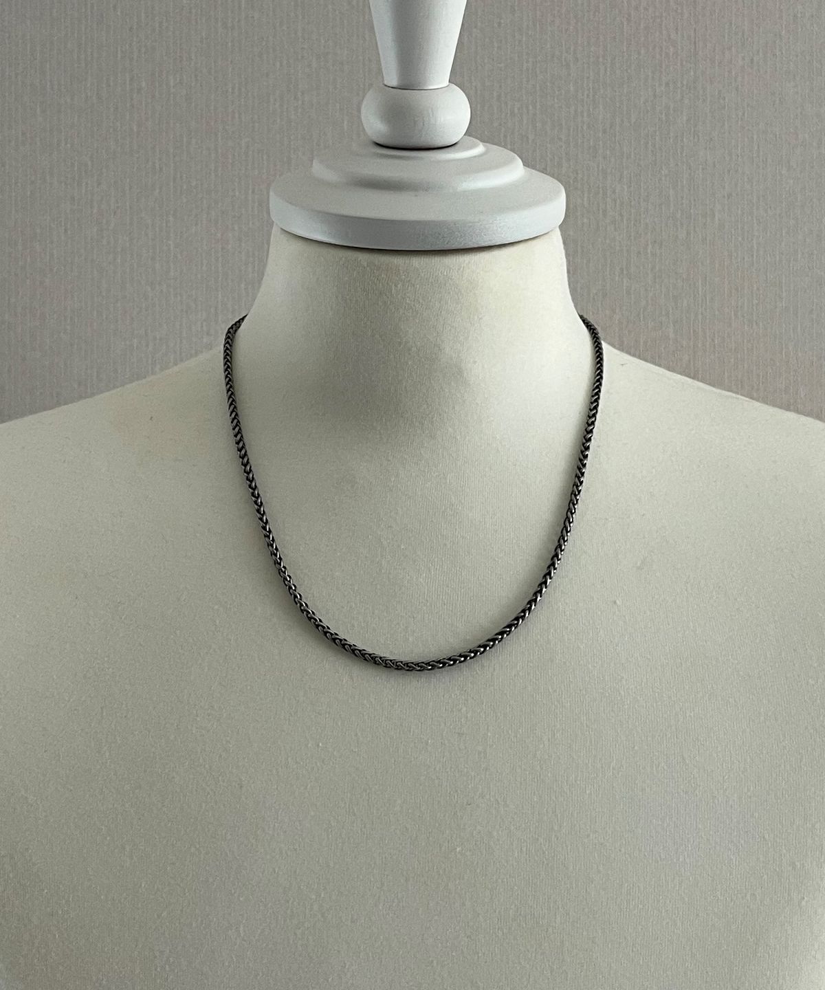 섹스토(SEXTO) [목걸이][써지컬스틸]3MM Basket Chain Necklace Vintage Silver
