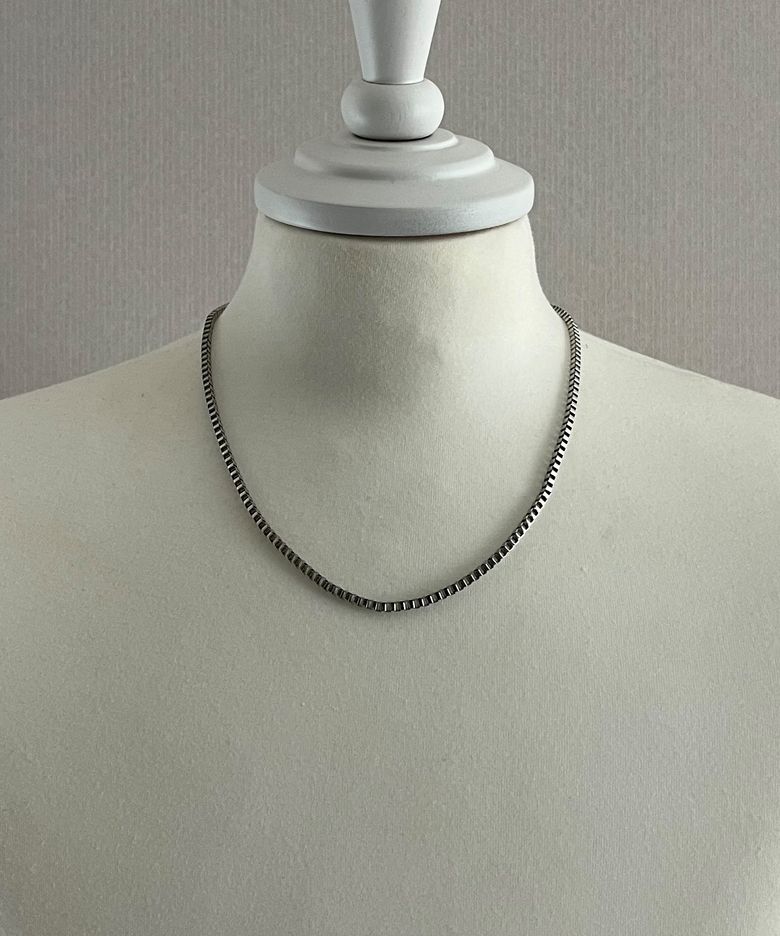 [목걸이][써지컬스틸]3MM BOX Chain Necklace Silver