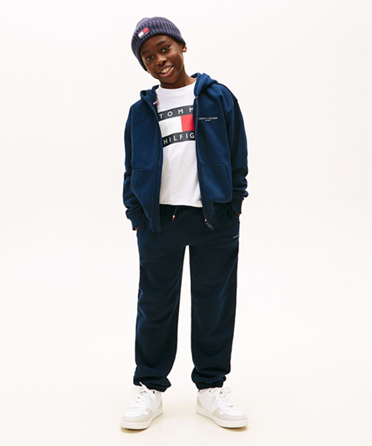 타미힐피거 키즈(TOMMY HILFIGER KIDS) 미니 코프 로고 스웨트 팬츠