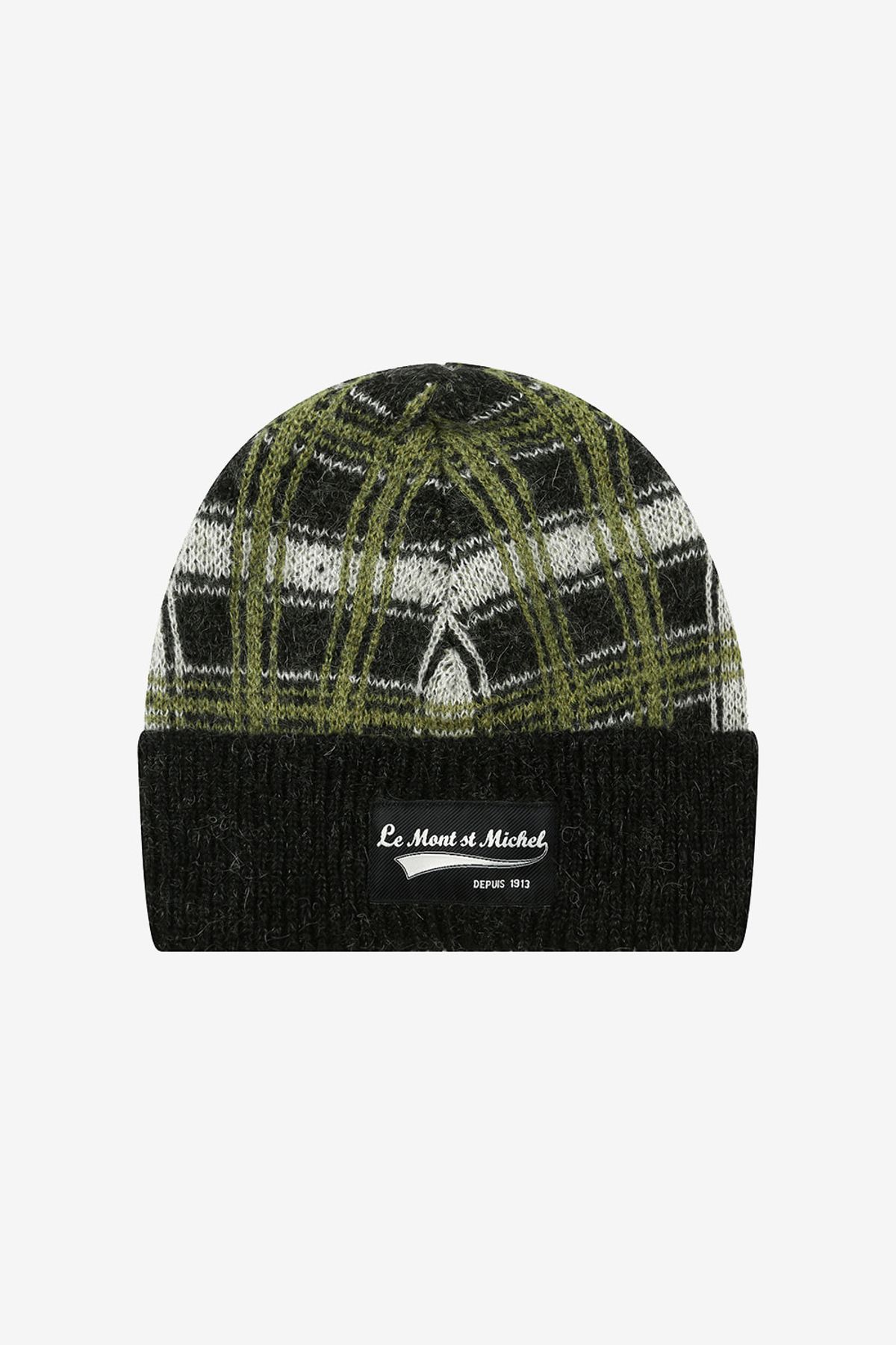 르몽생미셸(LE MONT ST MICHEL) ANDRE-PATTERNED JACQUARD HAT_Khaki