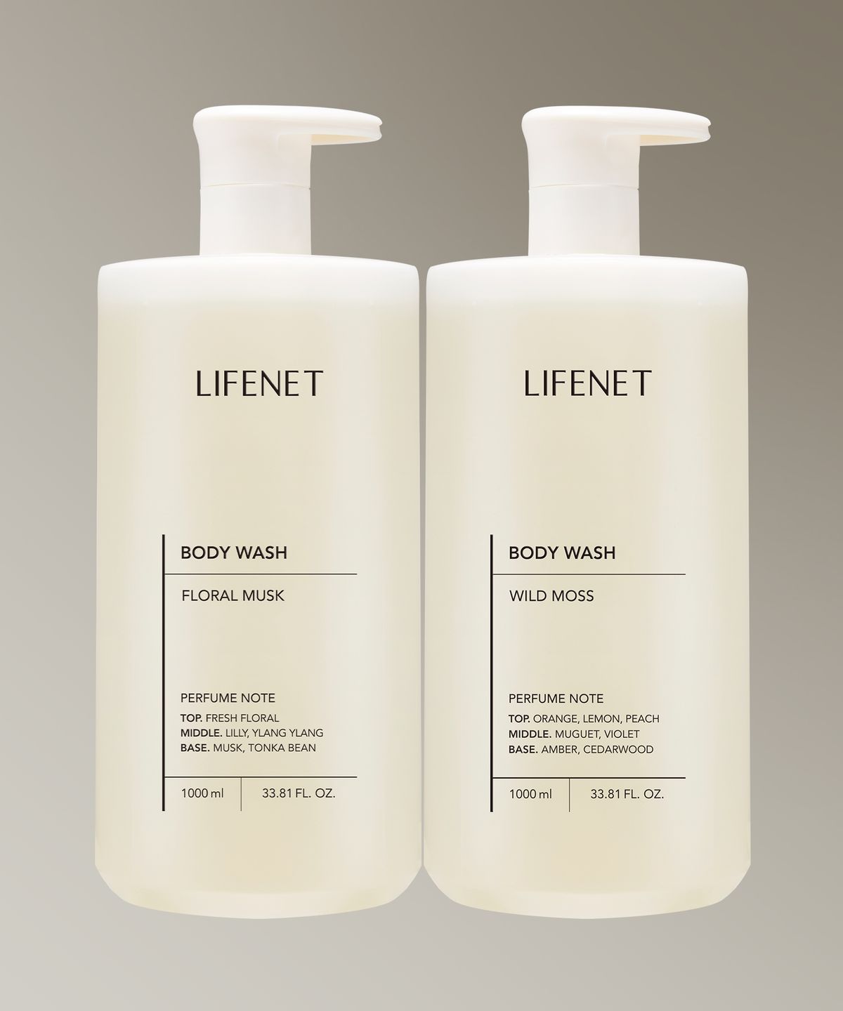 라이프넷(LIFENET) [2PACK] 촉촉 클렌징 퍼퓸 바디워시 1000ml