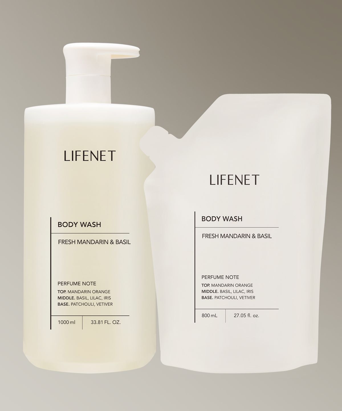 라이프넷(LIFENET) [SET] 약산성 바디워시 본품 1000ml+리필 800ml