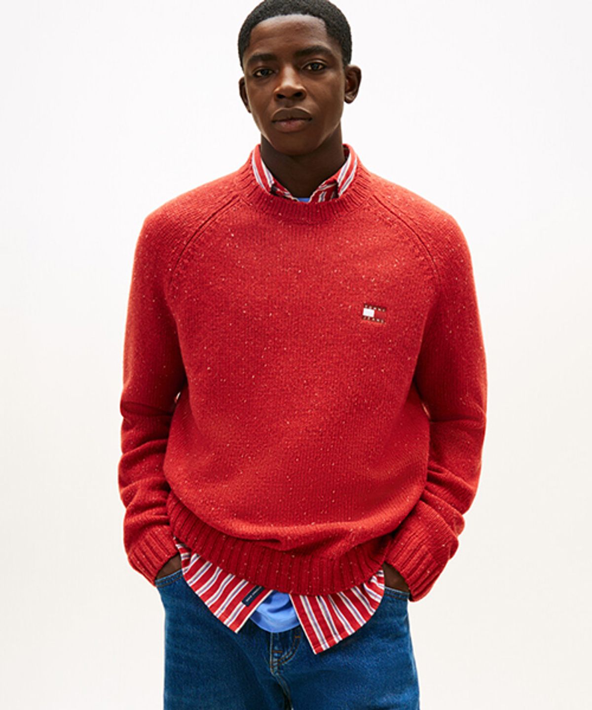 타미진스(TOMMY JEANS) 울 블렌드 크루넥 스웨터 (T32G0KTO01TMT1XL0)