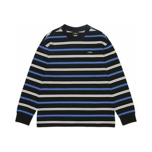 K261UTS920 멀티 스트라이프 L/TEE CARBON BLACK