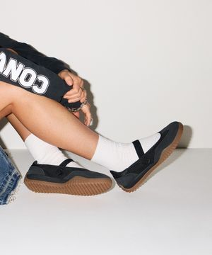 런스타 트레이너 발레 플랫 블랙 A16251C