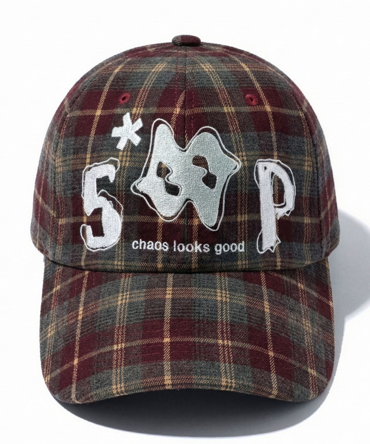 아이돈워너셀(IDWS) Roadmap Maxi Cap Burgundy/Check