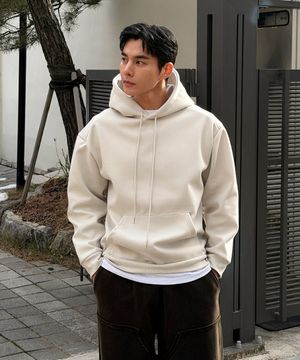 모노 어깡 절개 오버핏 후드티 [XL-6XL]