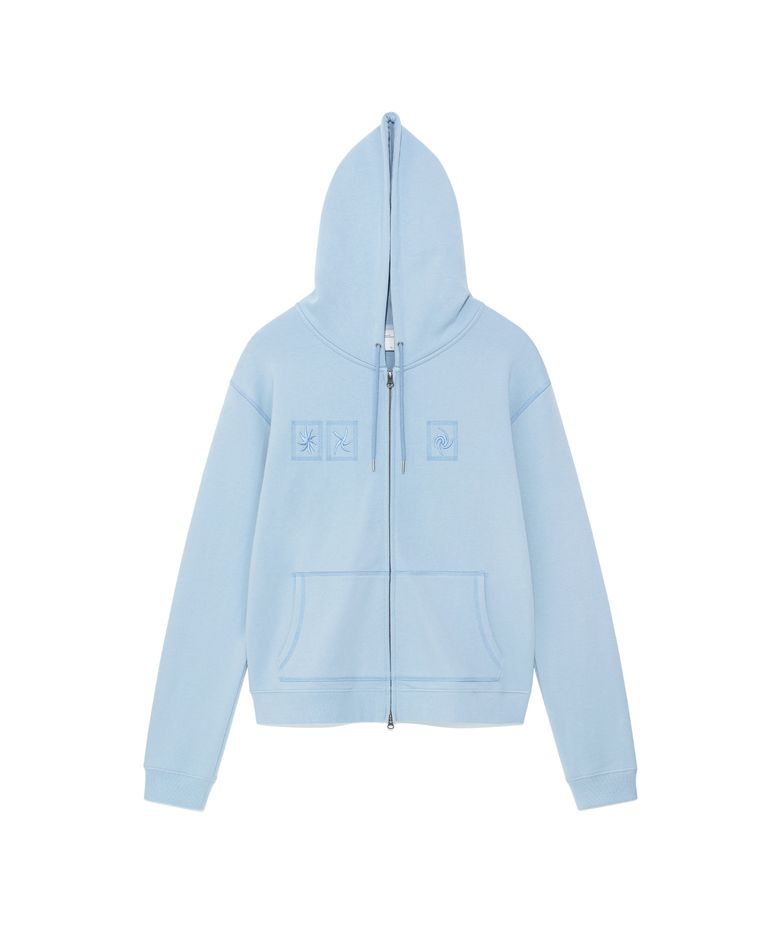 TCM tornado hooded zip-up (sky blue)