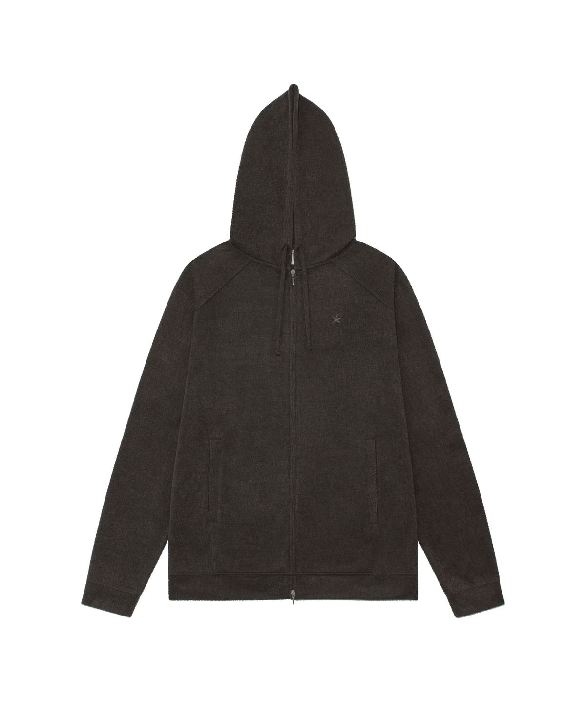 더콜디스트모먼트(THE COLDEST MOMENT) TCM texture flow hooded zip-up (brown)