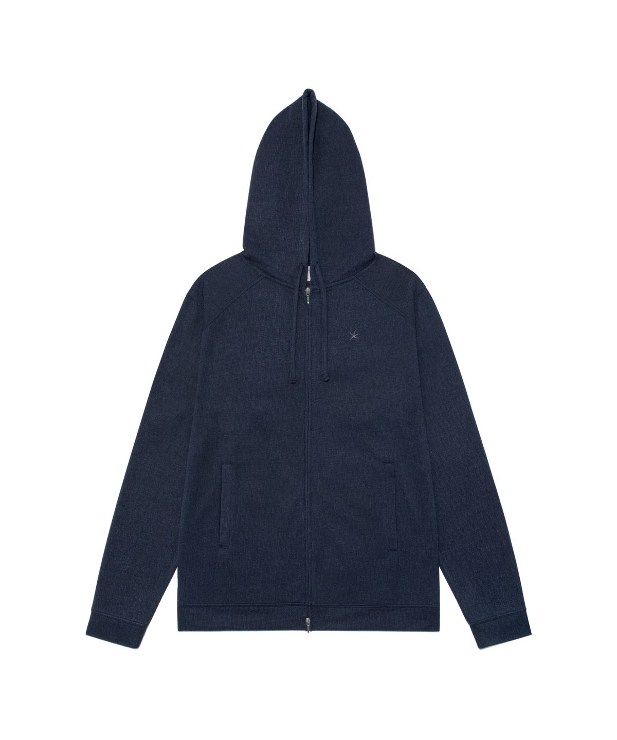 더콜디스트모먼트(THE COLDEST MOMENT) TCM texture flow hooded zip-up (navy)