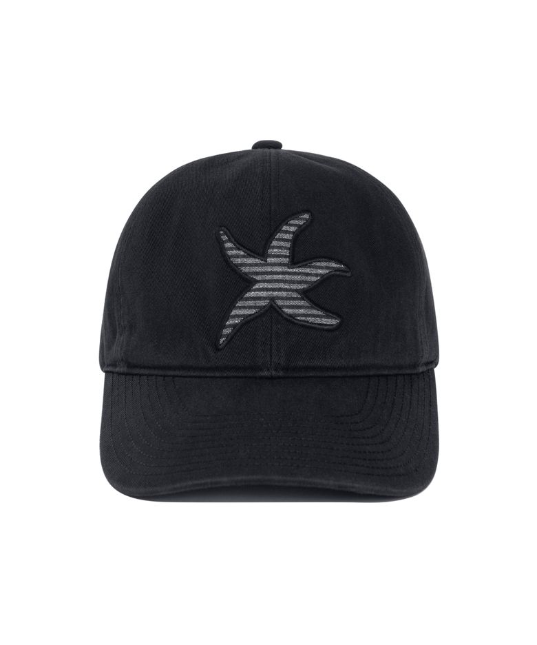 TCM stripe logo patch cap (black)