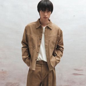 코듀로이 크롭 셔츠 (베이지)